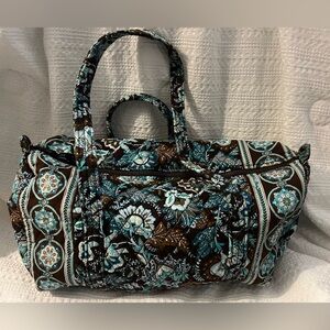 Vera Bradley Retired Java Blue Small Duffel Bag